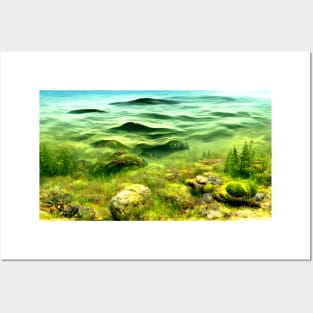 Underwater Landscape Vista Posters and Art